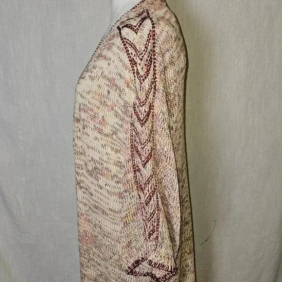 NWT Soft Surroundings  Ochoa Multi Colored Open Bohemian Knit Cardigan 1X $120 - Picture 9 of 12